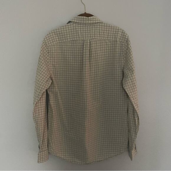 Men’s GAP Plaid Button Down Shirt Grey & Green Size Small - Picture 4 of 6